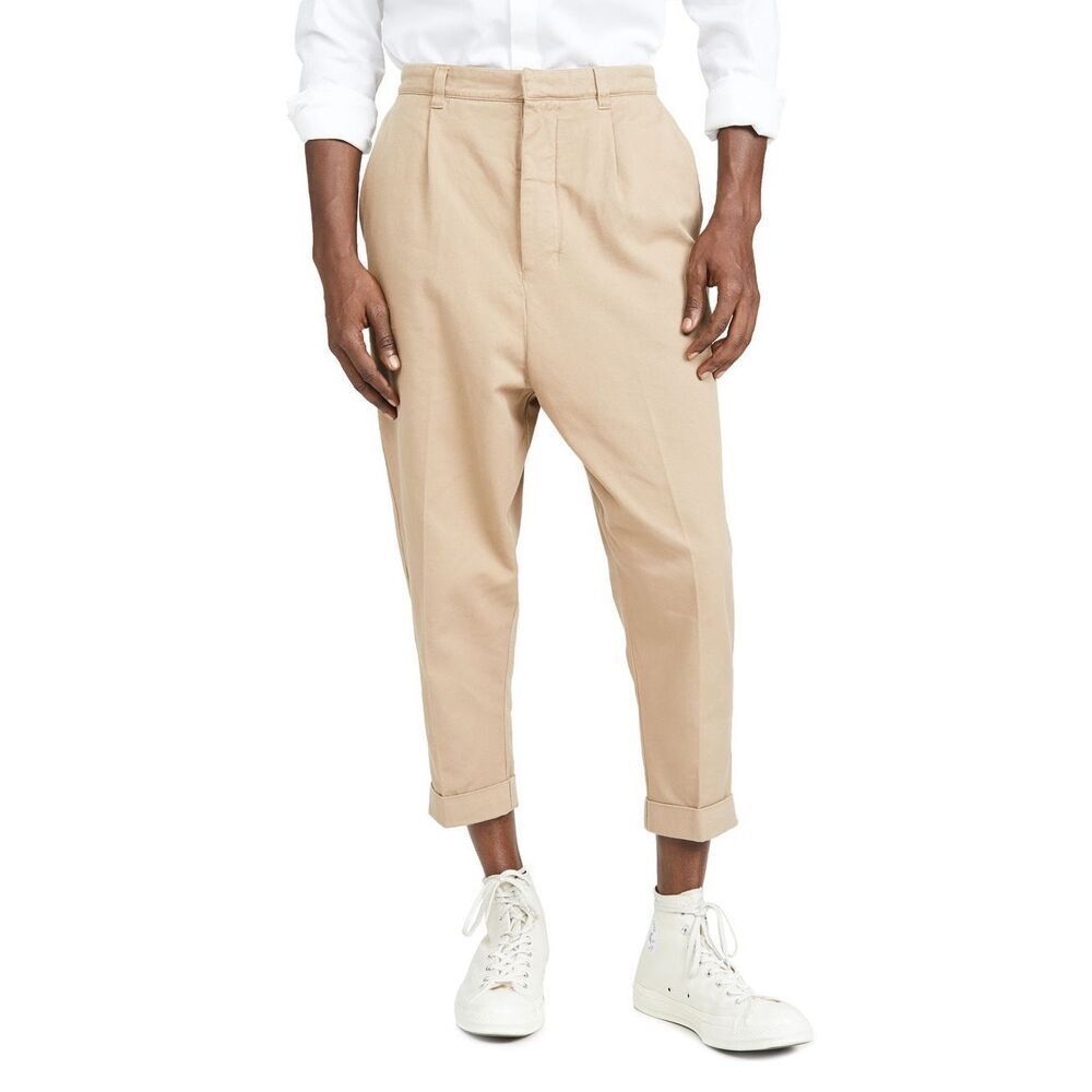 Ami Alexandre Mattiussi Pants Mens M Navy Tapered Leg‎ Cropped Oversized Trouser